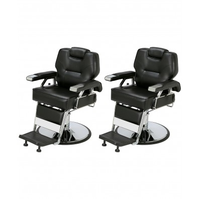 Set of 2 K.O. Professional Barber Chairs