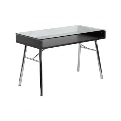 Brettford Manicure Table w/ Tempered Glass Top
