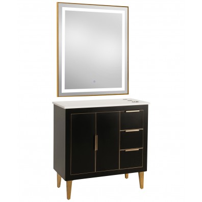 9550 Gold LED Mirror - 30" x 36" 