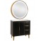 9880 Round Gold LED Mirror - 36"