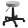 Silver Facial Spa Package White Round Stool