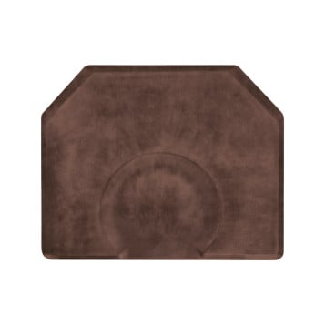 4' X 5' Hexagon Smart Step Vintage Leather Salon Mat 3/4"