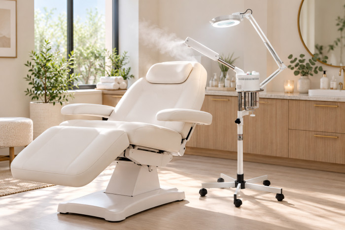 2 in 1 Ozone Facial Steamer & Mag Lamp Combo