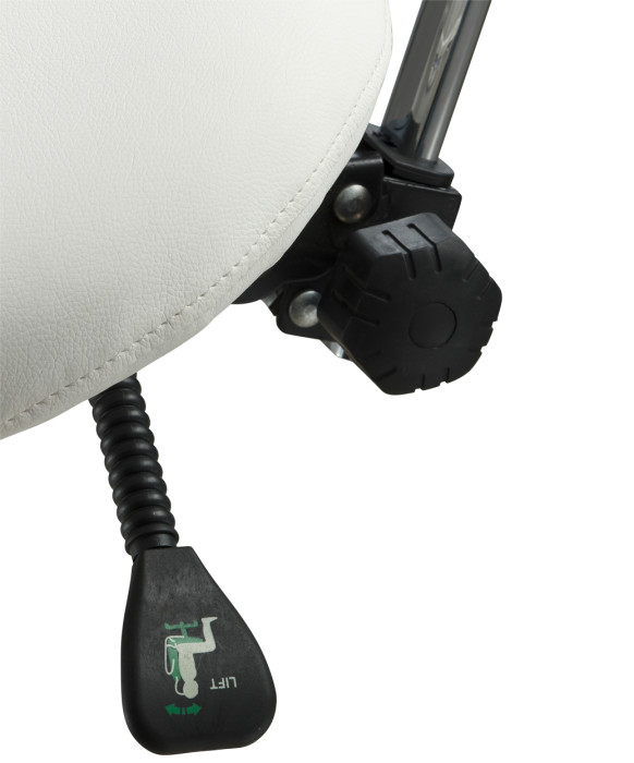 Silver Fox 1025 Rolling Saddle Stool w/ Back