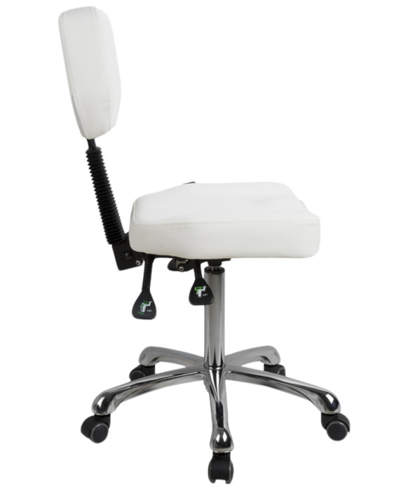 Silver Fox 1030 Rolling Stool w/ Back