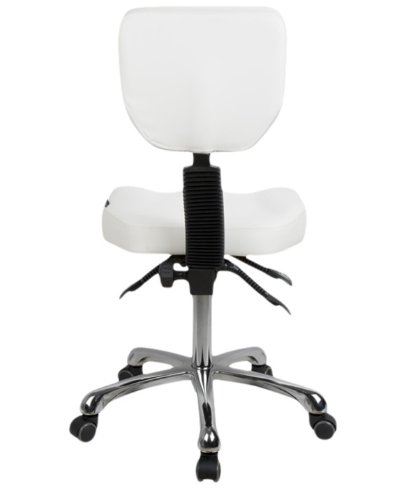 Silver Fox 1030 Rolling Stool w/ Back