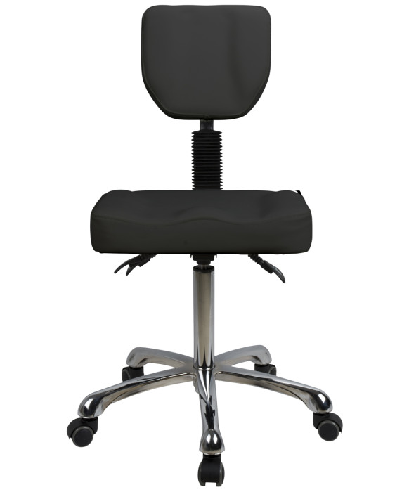 Silver Fox 1030 Rolling Stool w/ Back