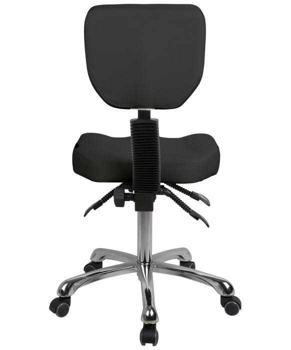 Silver Fox 1030 Rolling Stool w/ Back