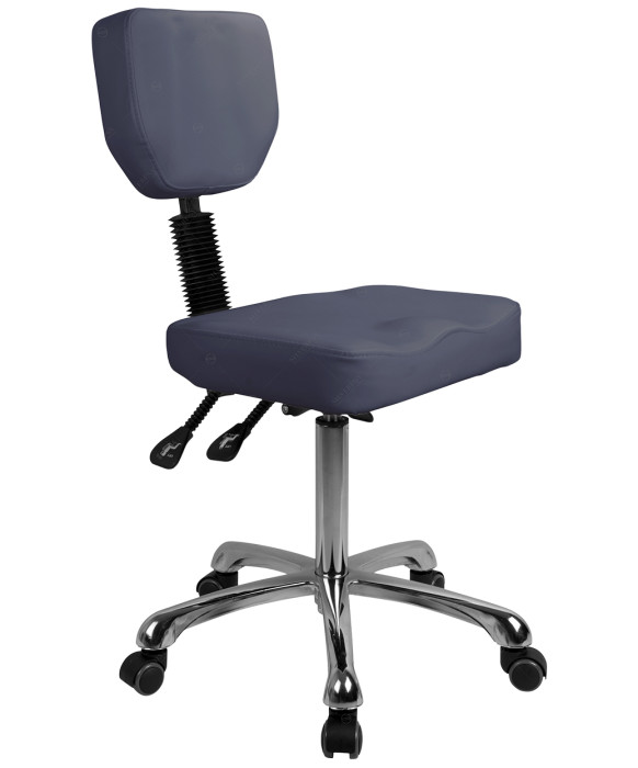 Silver Fox 1030 Rolling Stool w/ Back