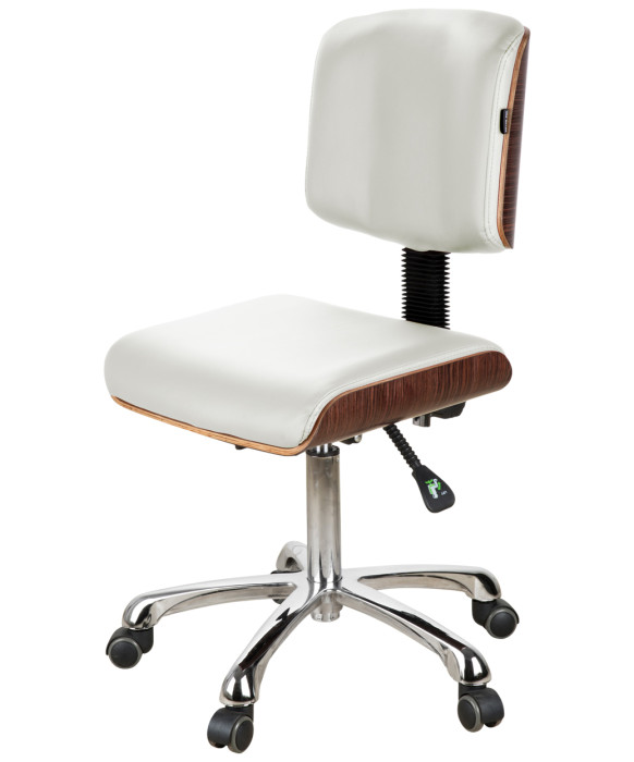 Silver Fox 1071 Luxury Rolling Stool w/ Back