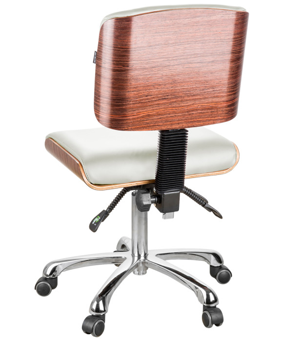 Silver Fox 1071 Luxury Rolling Stool w/ Back