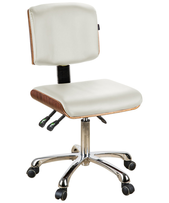 Silver Fox 1071 Luxury Rolling Stool w/ Back