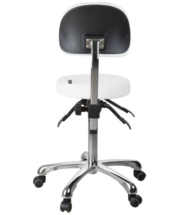 Silver Fox 1025B Adjustable Round Stool w/ Back