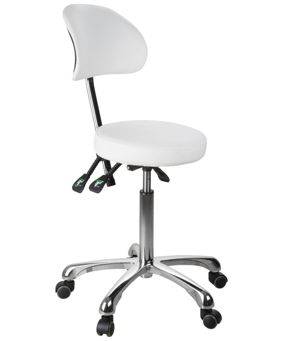 Silver Fox 1025B Adjustable Round Stool w/ Back