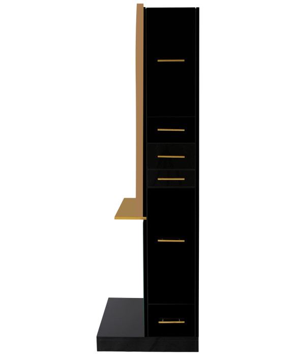 Milan Ultra Single Sided LED Styling Station w/ Shelf