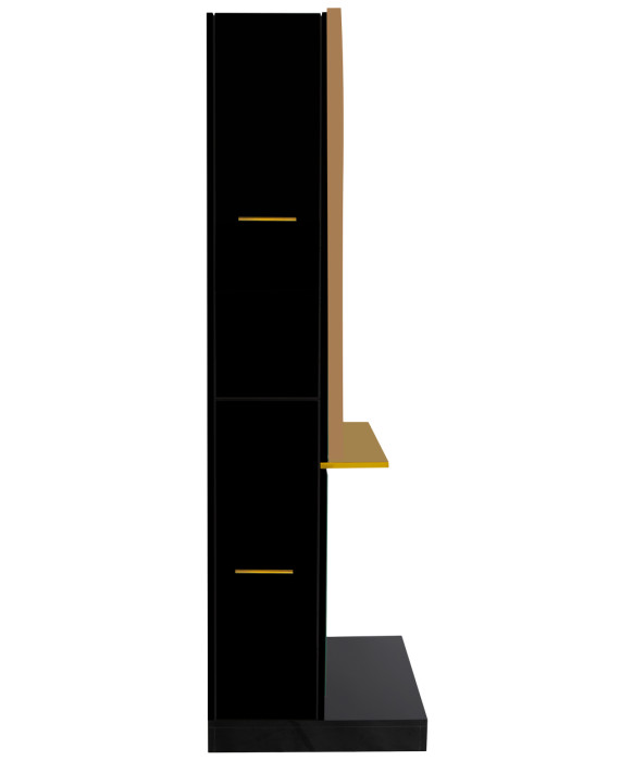 Milan Ultra Single Sided LED Styling Station w/ Shelf