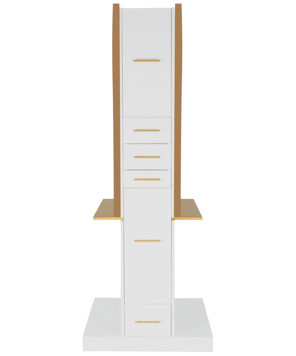 Milan Ultra Double Sided LED Styling Station w/ Shelf