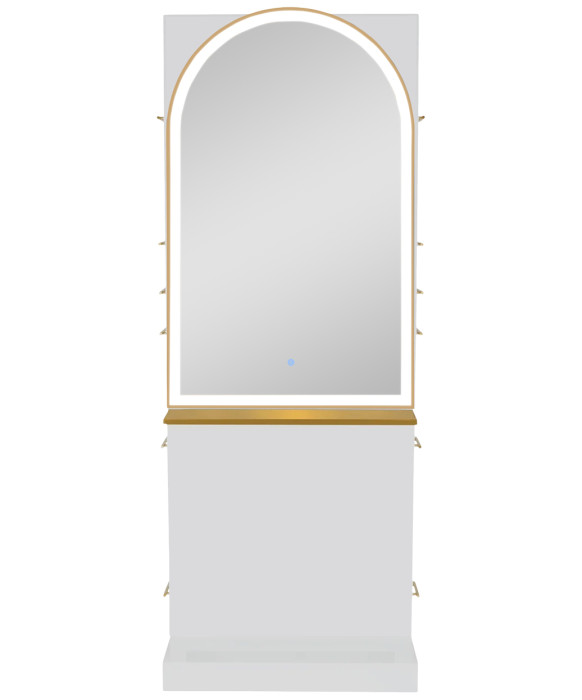 Milan Ultra Double Sided LED Styling Station w/ Shelf