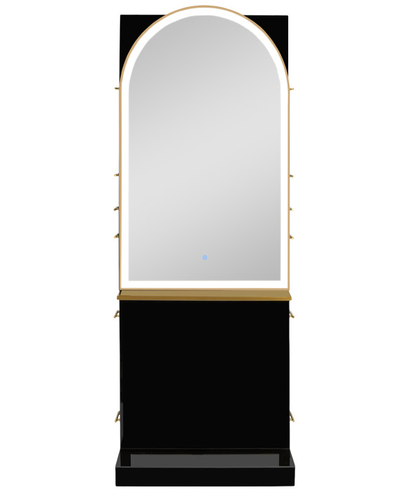 Milan Ultra Double Sided LED Styling Station w/ Shelf