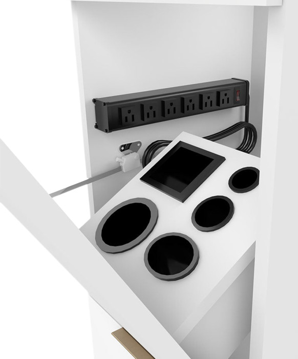 Collins E1093P Nico Island Station for 2 Stylists w/ Metal Toe Kick