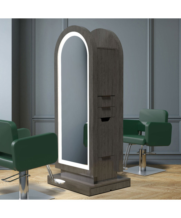 Collins 6666-32 Arched Zada Portable Styling Island for 2 Stylists