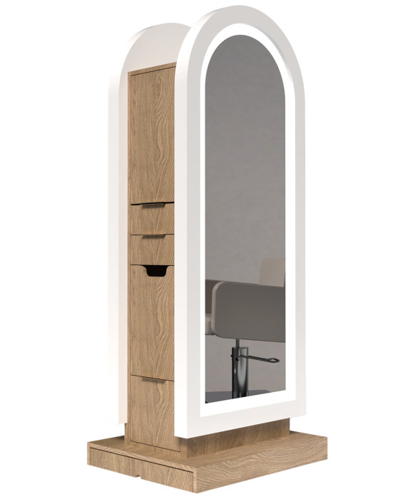 Collins 6666-32 Arched Zada Portable Styling Island for 2 Stylists