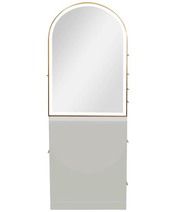 Pibbs PV801 Arched Styling Station & Mirror w/ Shelf