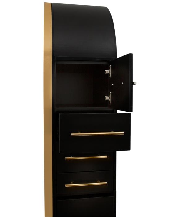 Pibbs PV801 Arched Styling Station & Mirror w/ Shelf