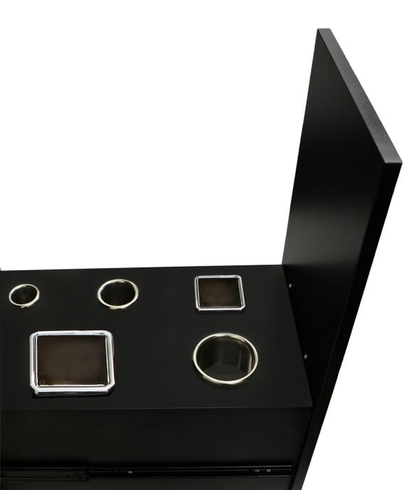 Pibbs PV801 Arched Styling Station & Mirror w/ Shelf