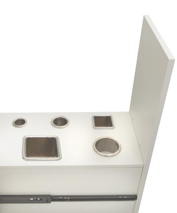Pibbs PV801 Arched Styling Station & Mirror w/ Shelf