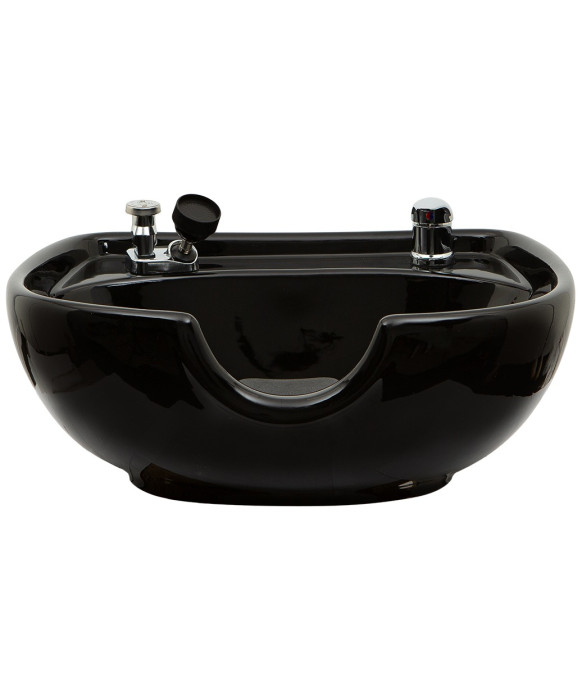 Stationary Porcelain Shampoo Bowl w/ Hardware - TS