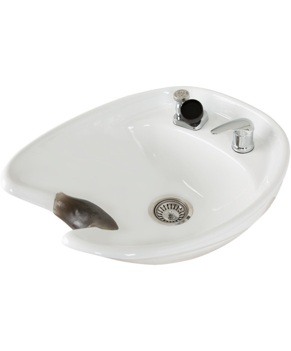 Tilting Porcelain Shampoo Bowl w/ Hardware - TS