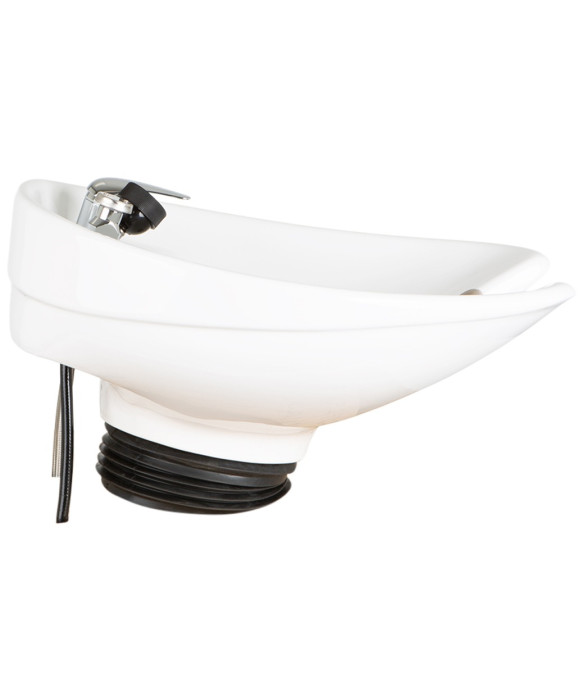 Tilting Porcelain Shampoo Bowl w/ Hardware - TS