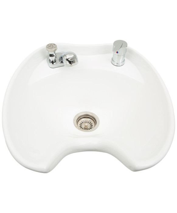 Tilting Porcelain Shampoo Bowl w/ Hardware - YLG