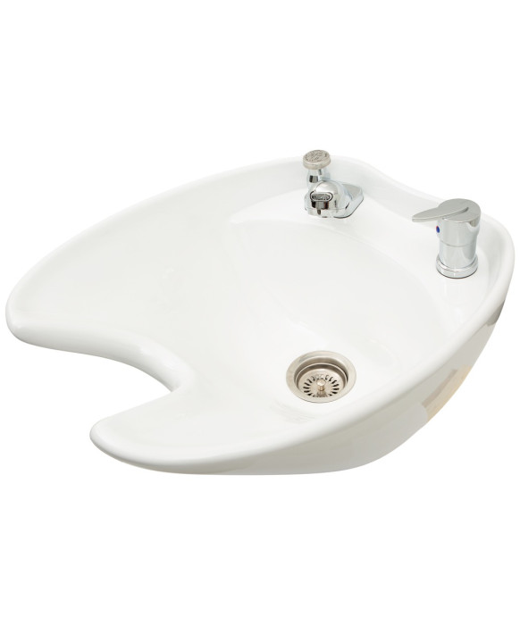 Tilting Porcelain Shampoo Bowl w/ Hardware - YLG
