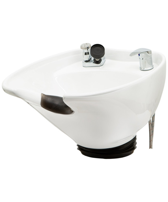 Tilting Porcelain Shampoo Bowl w/ Hardware - NIN