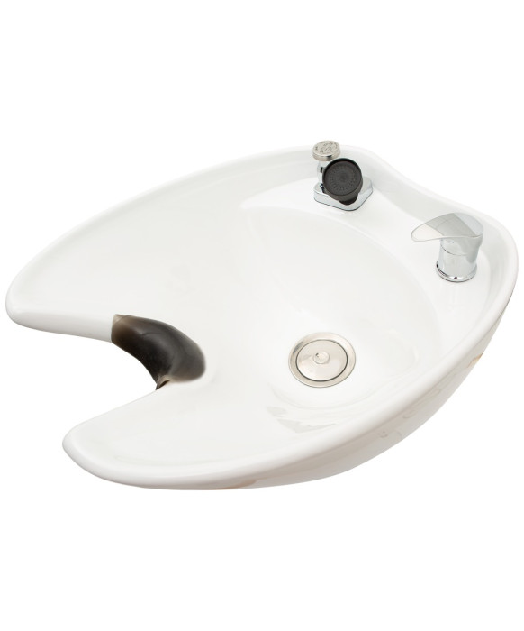 Tilting Porcelain Shampoo Bowl w/ Hardware - NIN