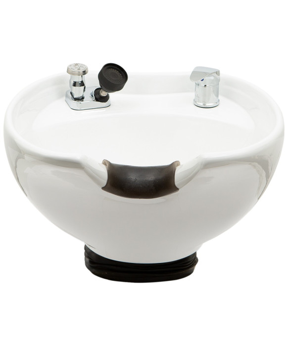 Tilting Porcelain Shampoo Bowl w/ Hardware - NIN
