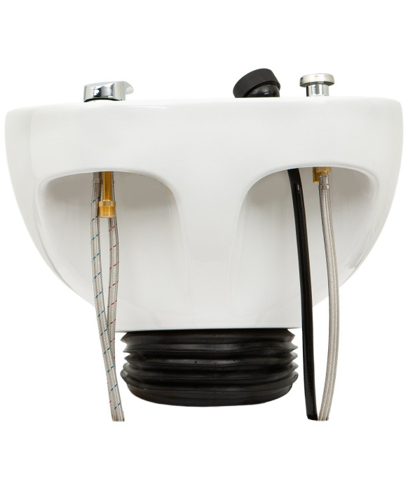 Tilting Porcelain Shampoo Bowl w/ Hardware - NIN