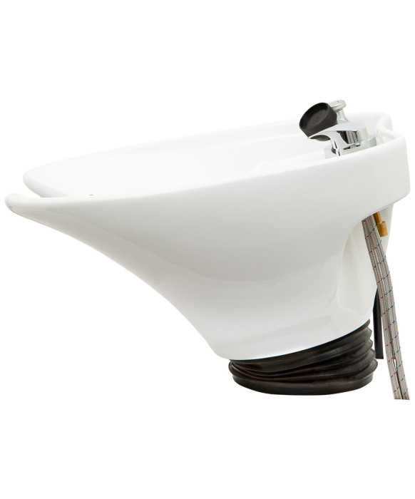 Tilting Porcelain Shampoo Bowl w/ Hardware - NIN