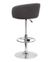 Contemporary Curved Vinyl Adjustable Stool With Chrome Base-image4