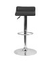 Contemporary Vinyl Adjustable Height Stool with Chrome Base-image4