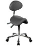 Silver Fox 1025 Rolling Saddle Stool w/ Back-image2