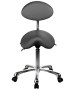 Silver Fox 1025 Rolling Saddle Stool w/ Back-image3