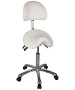 Silver Fox 1025A Adjustable Saddle Stool w/ Back-image1