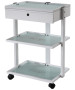 Silver Fox 1040A Glass Spa Utility Trolley w/ Storage-image2