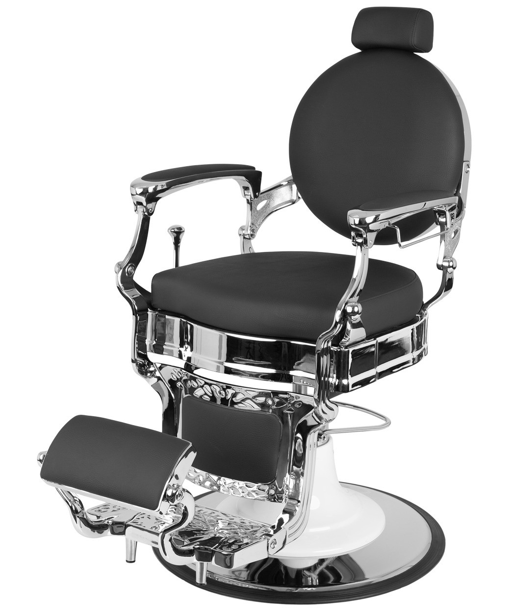Capone Vintage-Style Barber Chair with High-Polished Finish, in