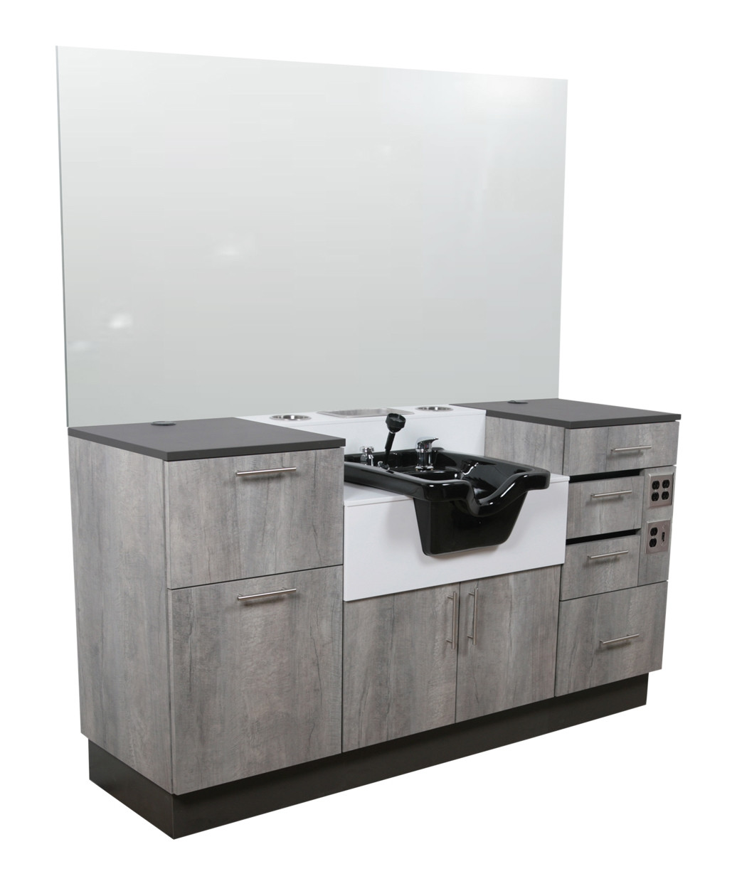 Collins LaCarte 68A Barber Station with Shampoo Bowl Included