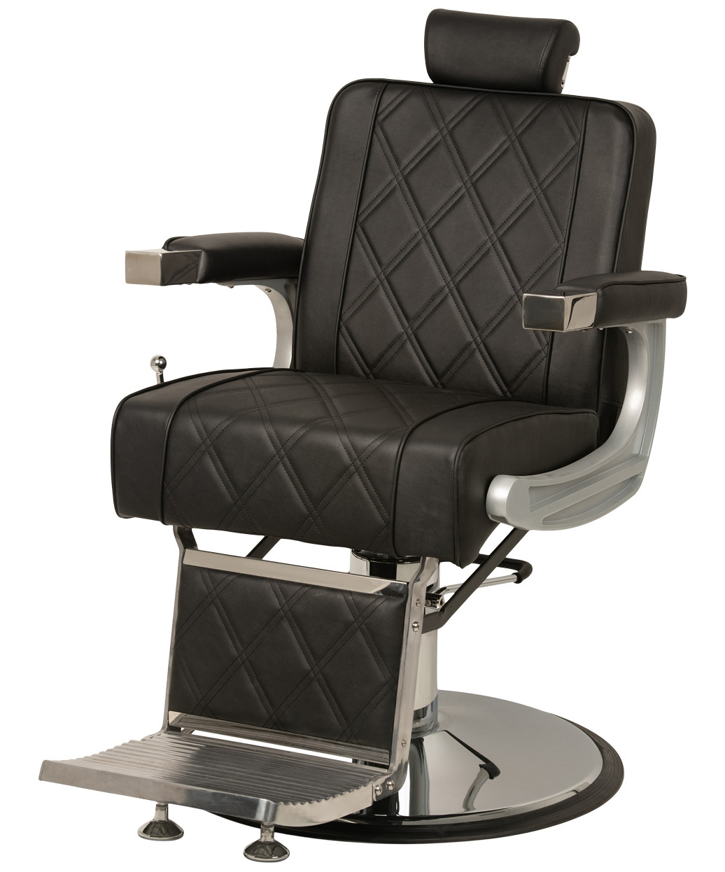 Maddox Professional Barber Chair with Detailed Diamond Pattern