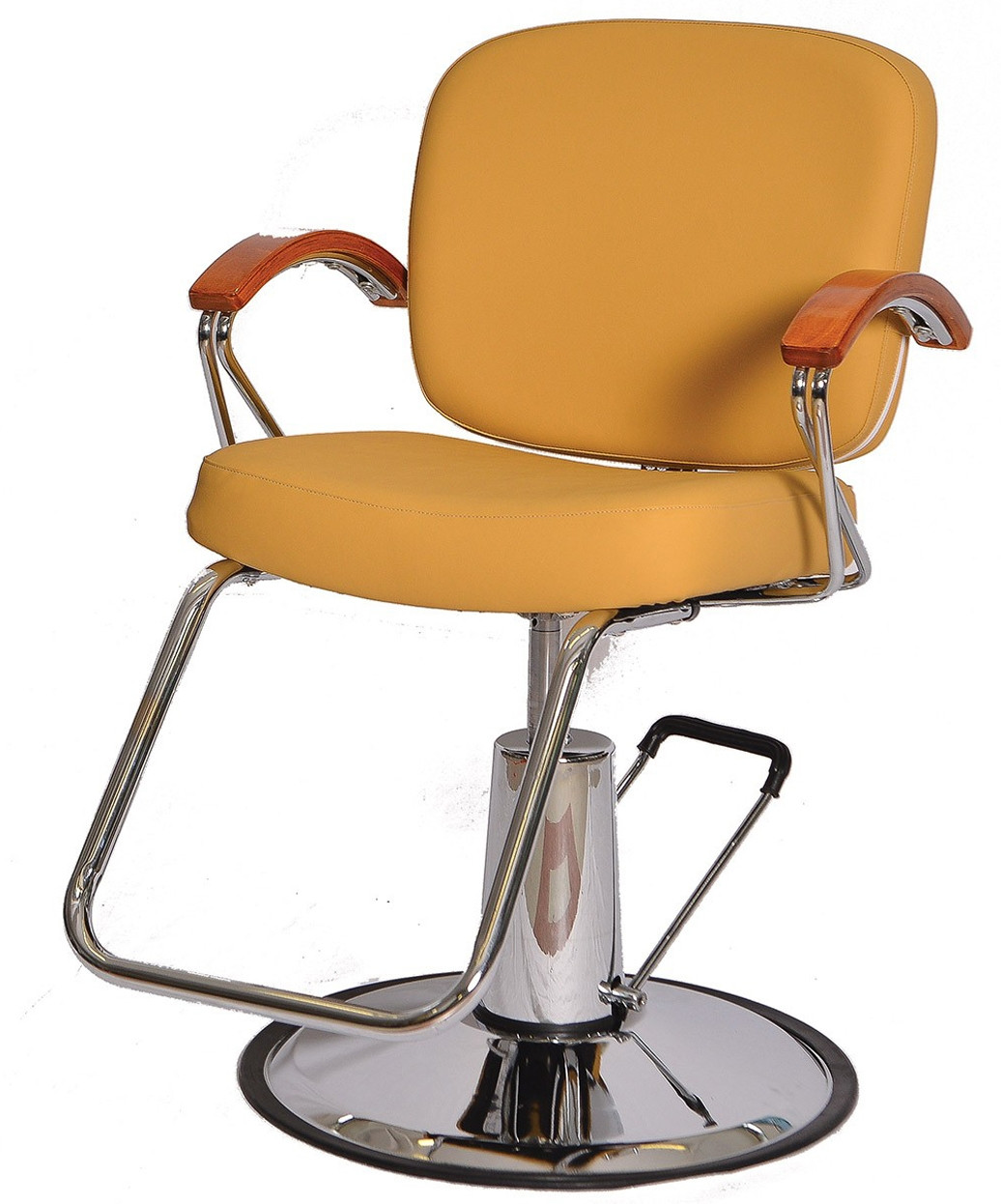 Pibbs Samantha Salon Styling Chair 5906 w/ Wooden Arms Extra Wide
